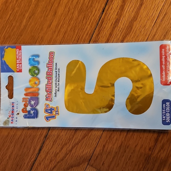Gold Foil Balloon - Number 5, NWT - Picture 1 of 1